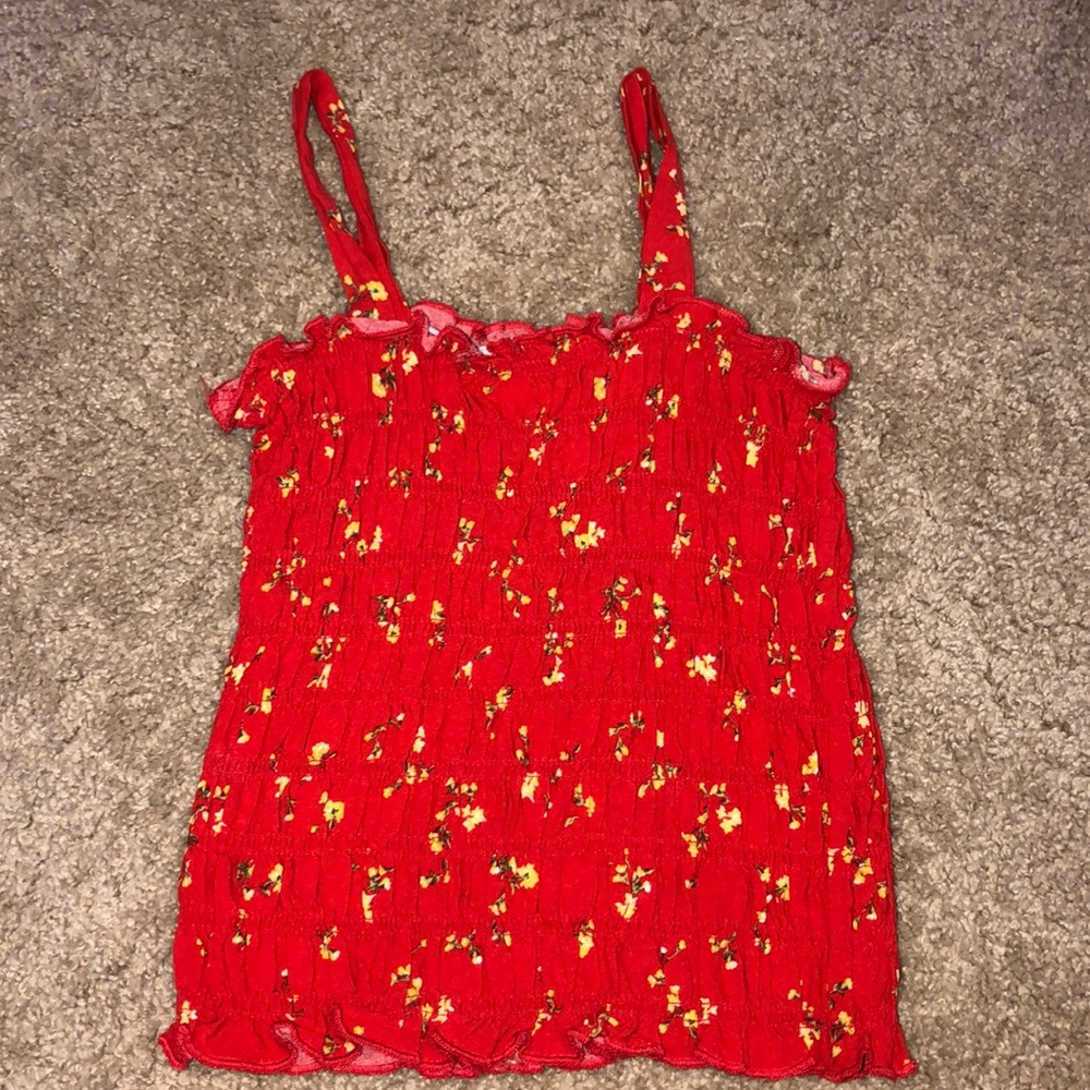 Tilly’s red tank top